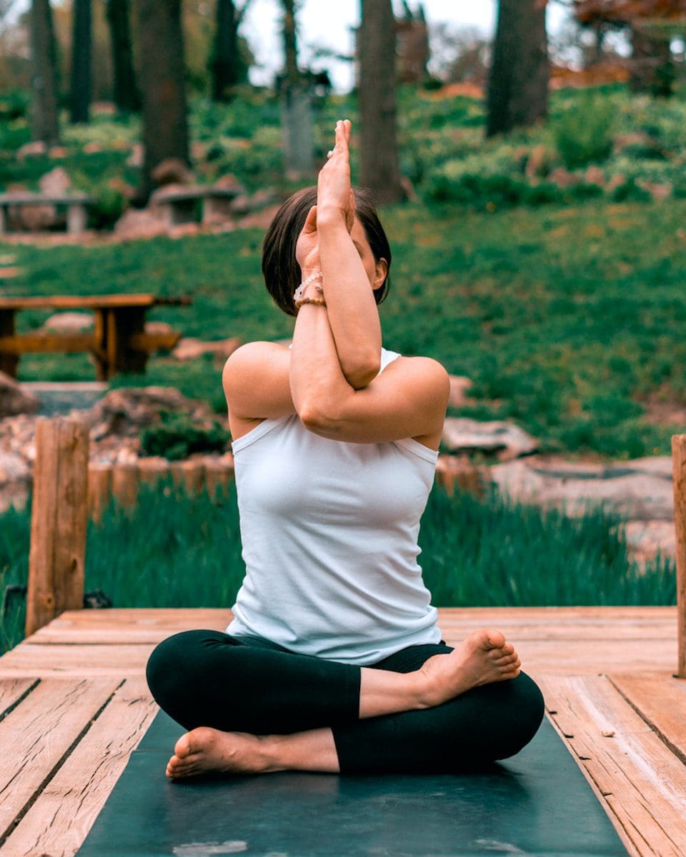 woman performing yogapod yoga